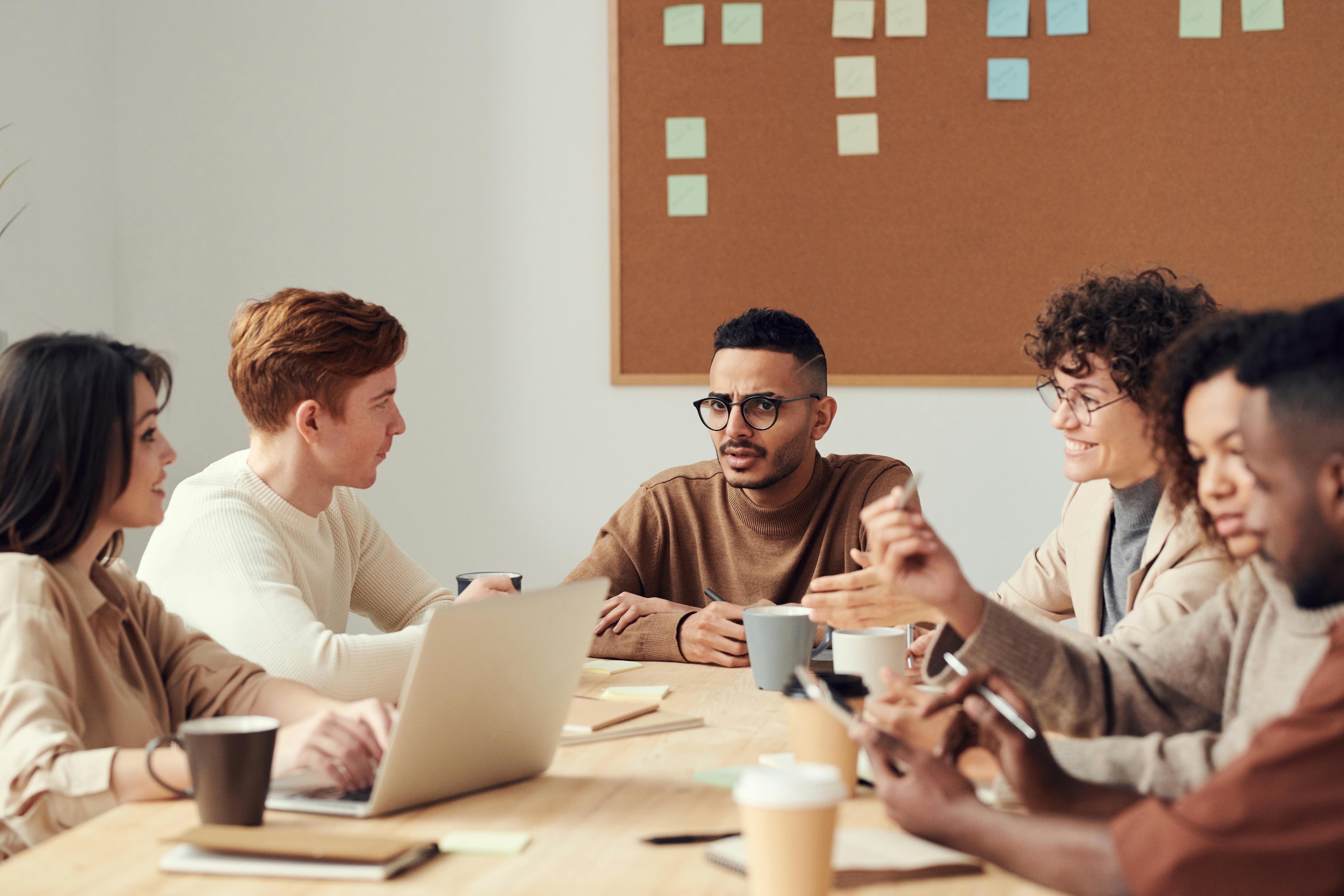 Professional team collaboration and consulting meeting